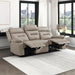 Power Double Recliner Sof, Top Grin Lether Mtch Reclining Sof with Pillow Top rmrests, Home Theter Seting, Wll Hugger Recliner Couch with USB Port, 87" W, Ltte