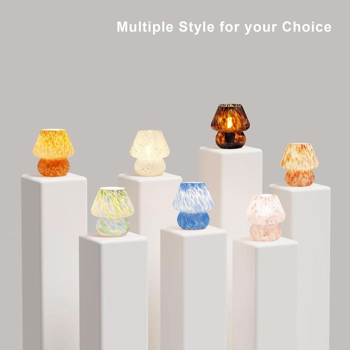 Mushroom Lamp Small Lamp Table Lamp for Bedroom, Desk Bedside Lamps for Living Room,Mushroom Decor Cute Mini Modern Mid Century Lamps for Night Stands,Aesthetic Home Living Room Decor(Black)