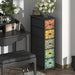Retro Skinny Dresser With Fabric Drawers NarrowStorage