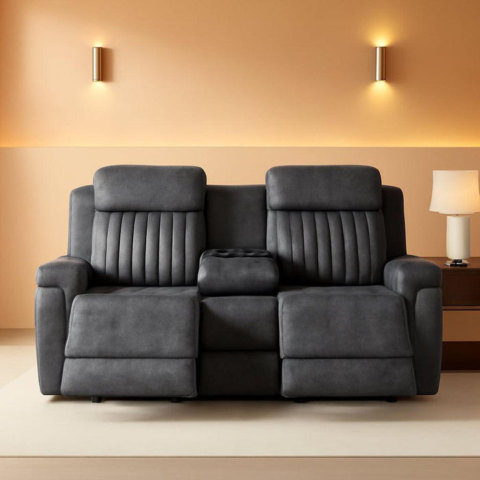 Zero Gravity Power Reclining Sofa with Adjustable Headrest, Electric Reclining Couch with Wireless Charge, USB Ports, Power Recliner Sofa 3-Seater with Drop down Table,Cup Holder,Outlet (Grey)