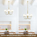 Gold Sputnik Chandelier Pendant Light Frosted Glass