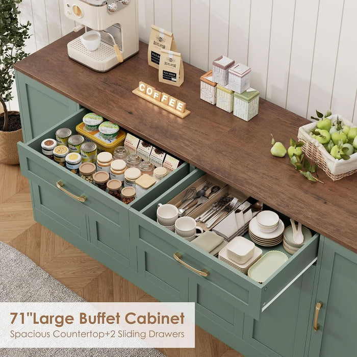 71” Large Buffet Cabinet with Storage, Sideboard Cabinet