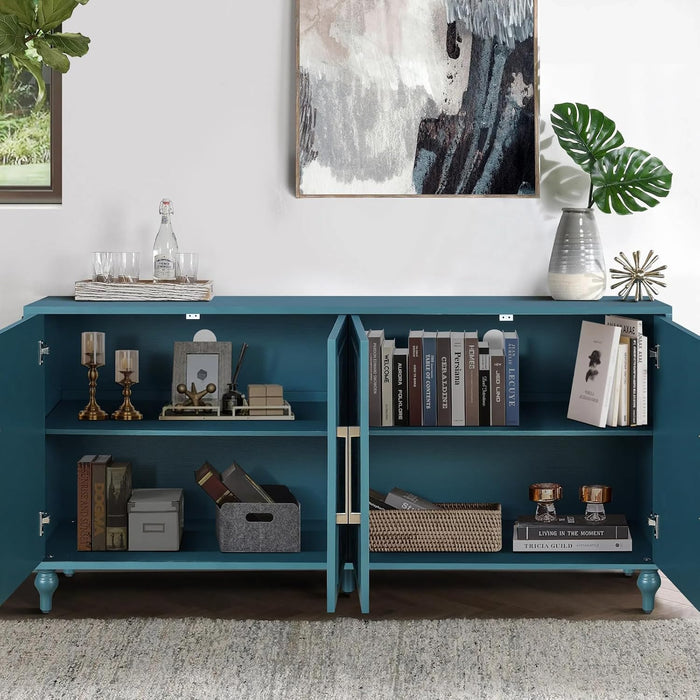 Sideboard Buffet Credenza 63" W Wooden Accent Cabinet with Storage