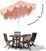 UMB1001 Collins 9 Ft. Classic Cottage Tassel Market Patio Umbrella with Auto-Tilt, Crank, Wind Vent and UV Protection