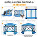 Pop up Gazebo Starry Sky Screen Tent Screen House with a Mesh Top for Camping, 12X12 Screen Room with Mosquito Netting, Hub Tent Instant Screened Canopy with Carrying Bag, Blue