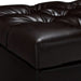 Ottilie Leather Storage Ottoman, Brown