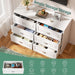 White Wooden Dresser 6 Drawers AntiTipSafetyDevice