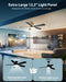 52 Inch Low Profile Gold Ceiling Fan with Lights, Modern Black and Gold Ceiling Fans with Remote/App for Indoor Bedroom, Flush Mount, 12.2'' Large 3CCT LED Light Panel, 6-Speed Quiet DC Motor