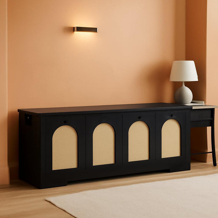 Espresso Natural 47.2-Inch Storage Chest Bench Flip-Top