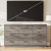 9 Drawers Dresser for Bedroom, 58” Wide Modern Chest of Drawers with Diamond Panel, Anti-Tipping Device, Wood Stable Storage Organizer for Bedroom, Nursery, Living Room