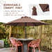 7.5FT Patio Umbrellas with Push Button Tilt and Crank, Coffee