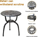 Patio Bistro Set.Rust-Resistant Cast Aluminum Bistro Table Set with Umbrella Hole for Backyard (Crown Copper)