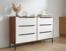 Lira Premium Dark Brown SolidWood Dresser SixDrawers