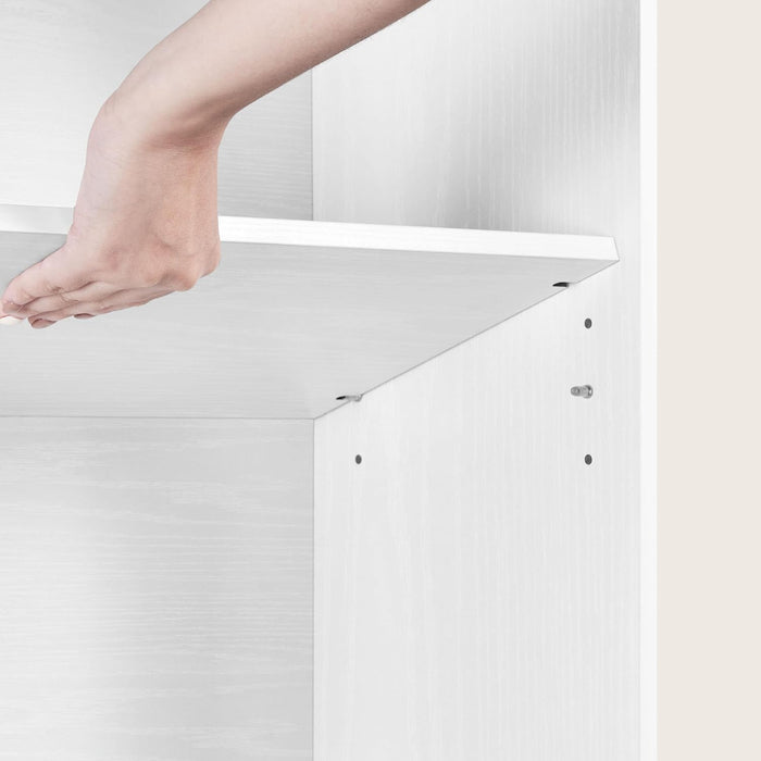 7-Tier Open Bookcase and Bookshelf, Modern Simple Floor Standing Display Storage Shelves with Top Open Compartment for Home Office, Study, Living Room - White