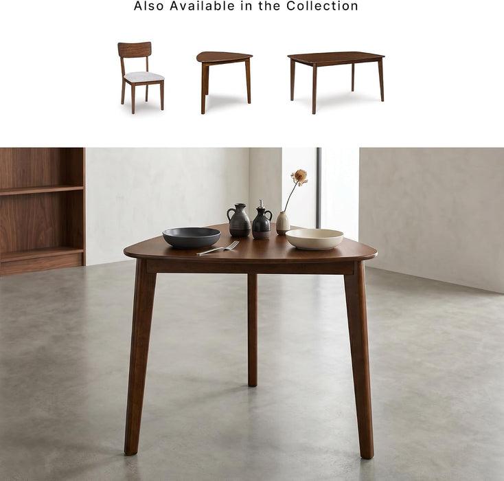 Signature Design by Ashley 1-Piece Small Triangle Dining Table, Seats 3 | Small Dining Table, Seats up to 3, Hardwood Solids with Mango Wood Veneer and MDF Substrates, Beveled Edge, Allstream Series