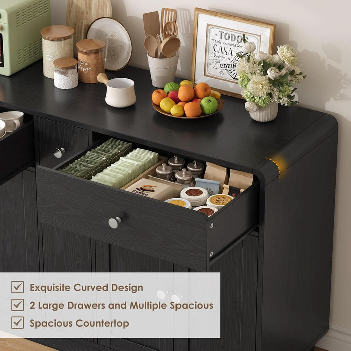 Buffet Cabinet with Storage, 54.7" Large Kitchen Storage Cabinet
