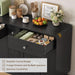 Buffet Cabinet with Storage, 54.7" Large Kitchen Storage Cabinet