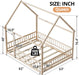 Queen Size Montessori Floor Bed Fence NaturalFinish