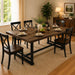 Industrial 71" Dining Table for 6-8, Rustic Kitchen Table, Walnut