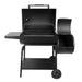 28" Offset Steel Charcoal Smoker Grill with Side Firebox, Black, New