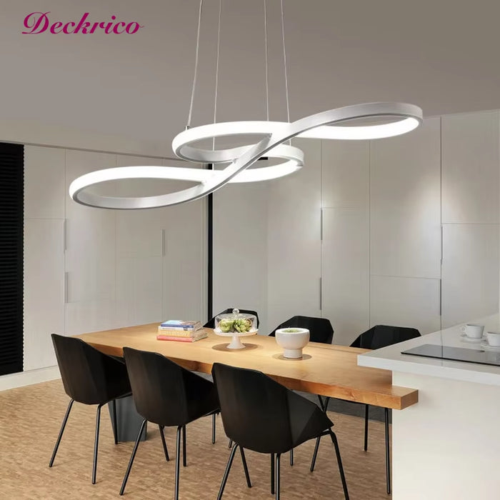 Modern Pendant Light with Remote Dimmabl Decor Living Room Chandeliers Led Simple Luminaire Dimming Kitchen Florarium Fixtures