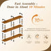 Industrial Bookshelf, Pipe Shelf Bookcase, 3 Tier, 60" Rustic Brown | Solid Pine Shelves, 60 Inch Wide, Black Pipe Frame, 70 Lbs per Shelf, Open Bookcase for Books, Plants, Office