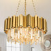 Gold Modern Crystal Chandelier 22In Timeless Elegance