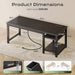 47.2'' X 19.7'' Computer Desk, Power Outlets, 0.95'' Thick Desktop