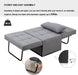 Light Grey Contemporary Convertible Sofa Bed Ottoman