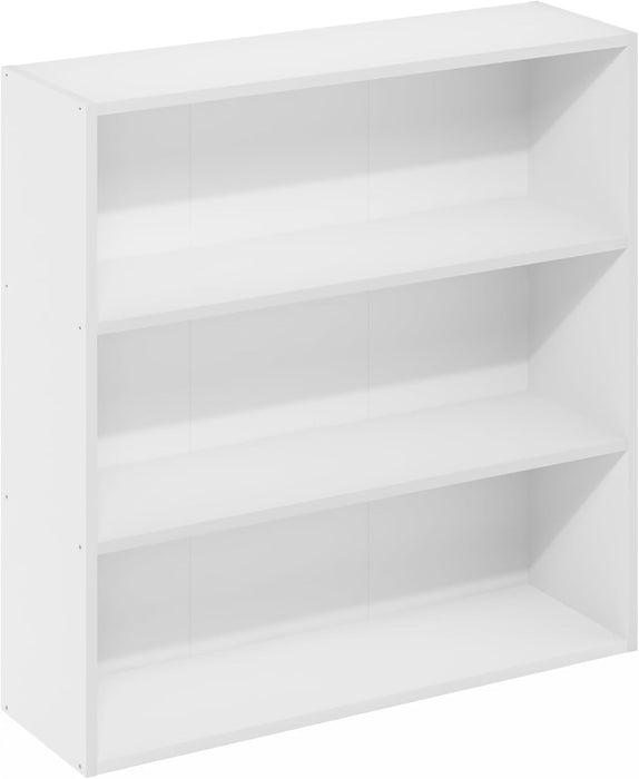 White 3Tier Open Bookcase Living Room 9.3D31.3W31.5H