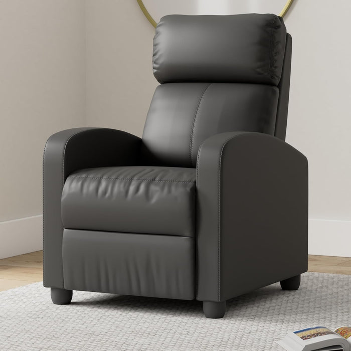 Leather Recliner Sofa with Massage and Heat