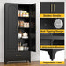 75In Black Industrial Pantry Cabinetry With Drawers