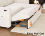 105Inch UShaped SectionalSofa With Pullout Bed Beige