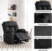 Oversized Swivel Rocker Recliner, Rocking Recliner Chair, Black