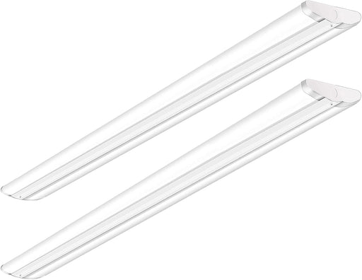 110W 8FT LED Wraparound Ultra Slim Strip Lights, 12600LM, 5000K, 8 Foot LED Garage Shop Lights, Flush Mount Warehouse Office Ceiling Lighting Fixture, Fluorescent Tube Replacement, 2 Pack