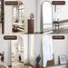 Floor Full Length Mirror, 56"X20" Arched Full Body Mirror, Hanging or Leaning, Standing, Wall Mounted with Aluminum Frame for Bedroom Living Room, White