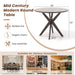 36" round Wood Dining Table, Farmhouse Kitchen Table with Intersecting Pedestal Base & Solid Rubber Wood Legs, Vintage Coffee Tables for Dinette, Small Spaces, Restaurant, Brown