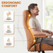 Office Desk Chair, Ergonomic Executive Leather Computer Swivel Chair, Brown