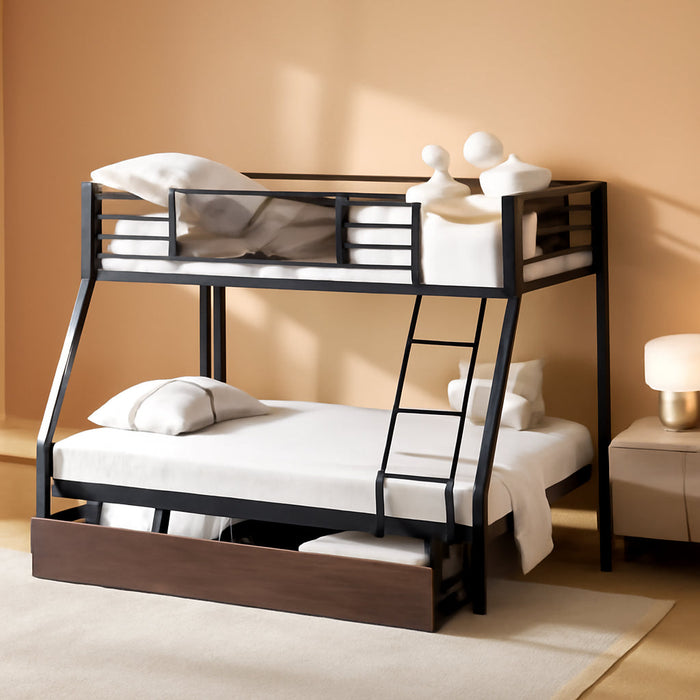 PowderCoated Stainless Steel TwinOverFull Bunk Bed Drawers
