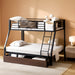 PowderCoated Stainless Steel TwinOverFull Bunk Bed Drawers