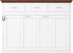 Horizontal Murphy Bed With Drawers White WalnutTop
