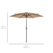 10Ft Outdoor Steel Market Patio Umbrella W/ Crank, Tilt Push Button, 6 Ribs - Tan