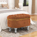 29.5" Ottoman with Storage Upholstered Foot Stools for Living Room,Bedroom,Entryway-Orange