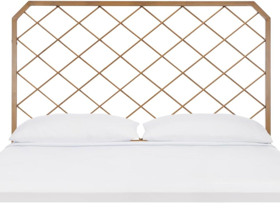 Stitch Headboard, Queen, Antique Gold