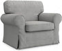 Ektorp Armchair 5 Color Cotton Cover for the IKEA Ektorp Chair Slipcover Replacement(Cotton-Grey)