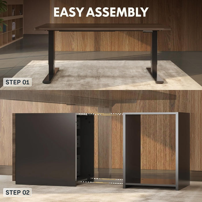 FLEXISPOT 55" Executive Standing Desk with Drawers & CPU Cabinet