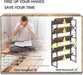 Extra Wide 5 Tiers No Assembly Book Shelves, 51.2" H Folding Bookshelf Bookcase Open Industrial Foldable Shelves for Bedroom, Living Room, Home Office - Rustic Brown Black