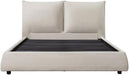 Linna Chenille Upholstery Eastern King Platform Bed in Beige
