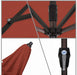7.5' round Sunbrella Aluminum Outdoor Deck, Pool or Patio Umbrella, Crank Lift, Auto Tilt, Bronze Pole, Terracotta