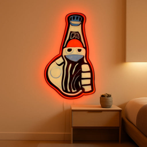 Licensed Pepsi Bottle LED Plaque 20" Vintage Light up Wall Decor Retro Soda Logo Marquee Sign for Man Cave Bar Garage Game Room USB or Battery Powered Neon Style Wall Art